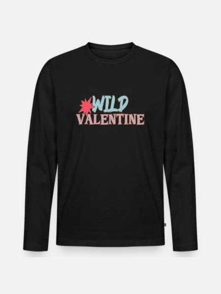 Wild Valentine - Men's Premium Organic Long Sleeve Shirt - black