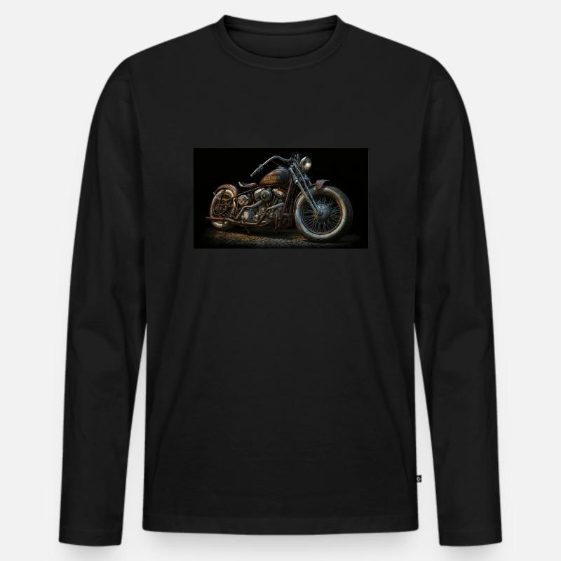 Bobber - Männer Premium Bio Langarmshirt - Schwarz