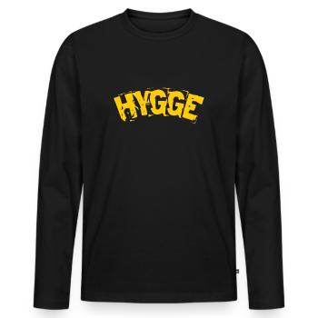 Hygge Scandinavian Lifestyle - Men's Premium Organic Long Sleeve Shirt - black - Front - Nico (187cm)