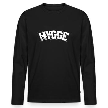 Hygge Scandinavian Lifestyle - Men's Premium Organic Long Sleeve Shirt - black - Front - Nico (187cm)