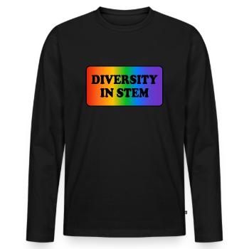 Diversity in STEM - Men's Premium Organic Long Sleeve Shirt - black - Front - Nico (187cm)