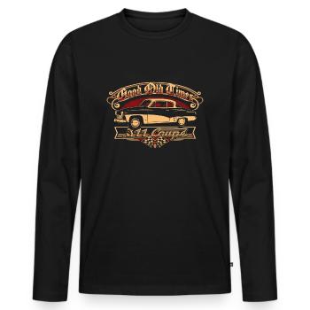 Wartburg 311 Coupe - Männer Premium Bio Langarmshirt - Schwarz - Vorne - Nico (187cm)