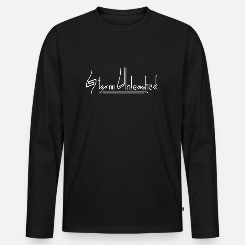 Storm Unleashed Logo-Shirt - Männer Premium Bio Langarmshirt - Schwarz