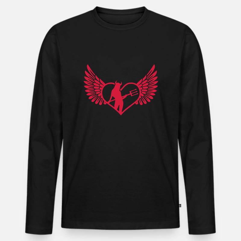 she_devil - Männer Premium Bio Langarmshirt - Schwarz