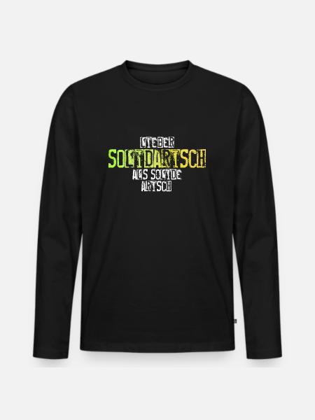 Better Solidary than Solid Aryan - Men's Premium Organic Long Sleeve Shirt - black