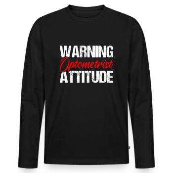 Ophthalmologist Optometry Optician Optician Optician Optician - Men's Premium Organic Long Sleeve Shirt - black - Front - Nico (187cm)