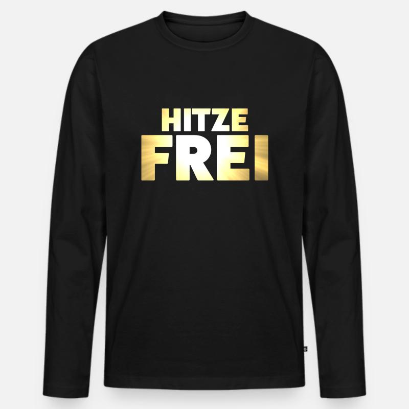 Hitzefrei - Männer Premium Bio Langarmshirt - Schwarz