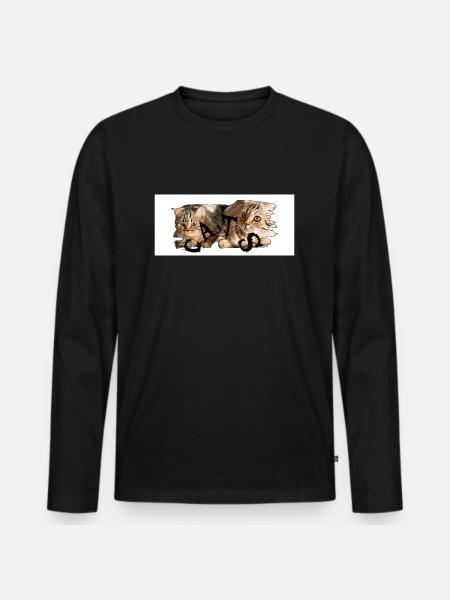 Bkh - Männer Premium Bio Langarmshirt - Schwarz