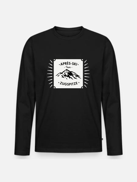 Après-Ski Zugspitze - Men's Premium Organic Long Sleeve Shirt - black