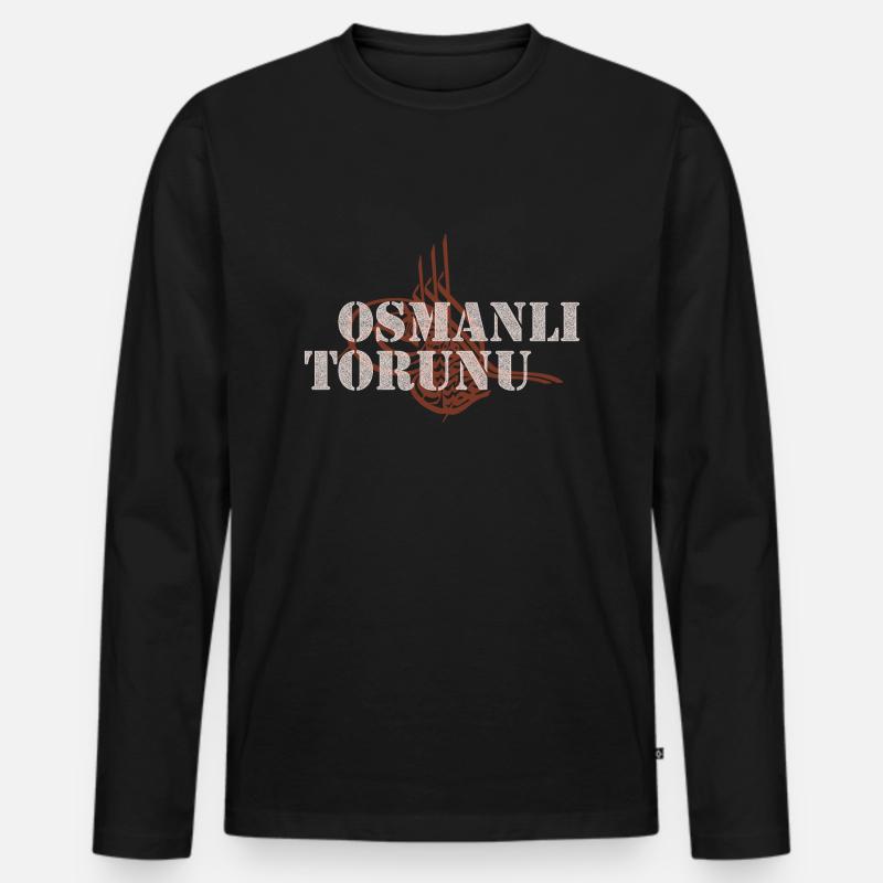 Osmanlı Torunu - Männer Premium Bio Langarmshirt - Schwarz