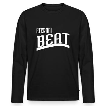 mélodie citation musicalité cadence tempo - T-shirt manches longues Premium bio Homme - noir - Devant - Nico (187cm)