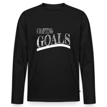 present gift idea present idea statement - Men's Premium Organic Long Sleeve Shirt - black - Front - Nico (187cm)