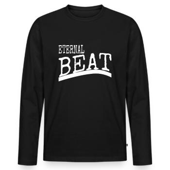 rythme de la vie cadeau geek dictons rythme - T-shirt manches longues Premium bio Homme - noir - Devant - Nico (187cm)