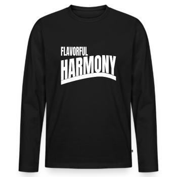 Unity in Diversity Indulging in Flavors - Men's Premium Organic Long Sleeve Shirt - black - Front - Nico (187cm)