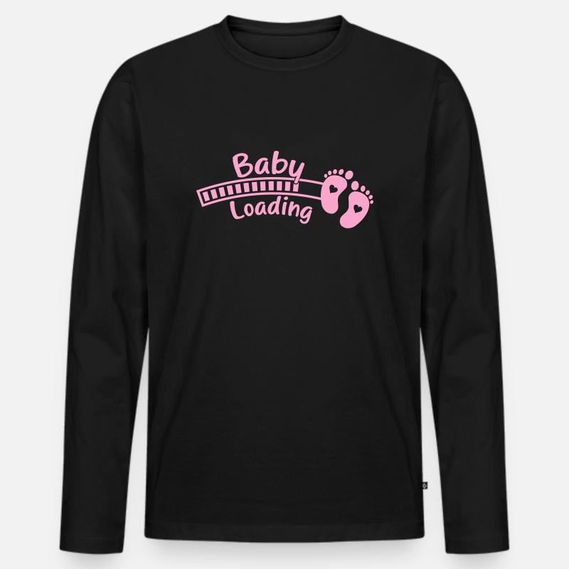 baby babyfüße loading - Männer Premium Bio Langarmshirt - Schwarz