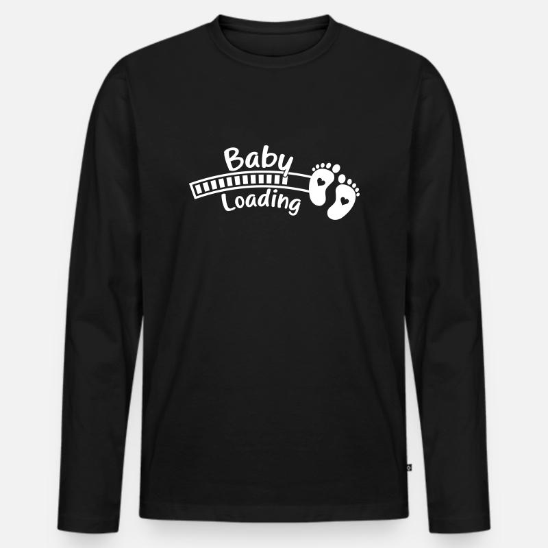 baby babyfüße loading - Männer Premium Bio Langarmshirt - Schwarz