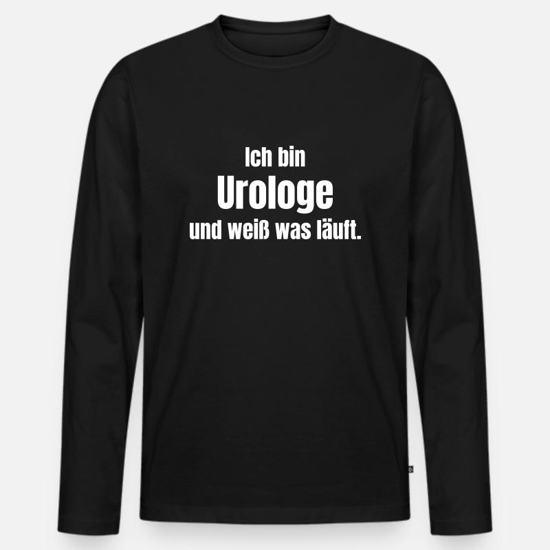 Uruloge - Männer Premium Bio Langarmshirt - Schwarz