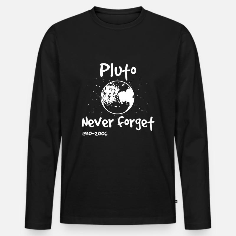 Physik Pluto - Männer Premium Bio Langarmshirt - Schwarz