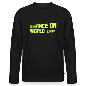 Psytrance Psychedelic Trance Goa - Men's Premium Organic Long Sleeve Shirt - black - Front - Nico (187cm)