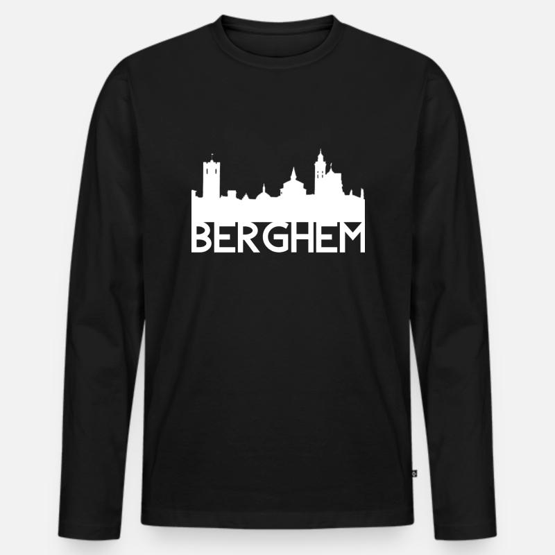 Berghem - Männer Premium Bio Langarmshirt - Schwarz