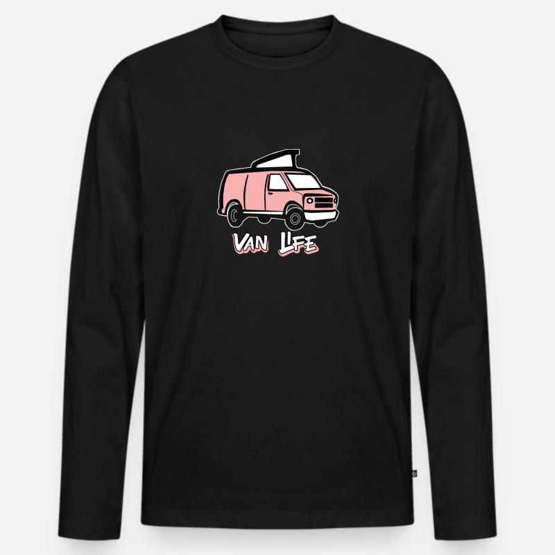 VAN LIFE VANLIFER NOMADS - Männer Premium Bio Langarmshirt - Schwarz
