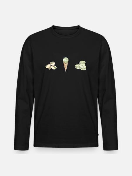 Pistachio dream - Men's Premium Organic Long Sleeve Shirt - black