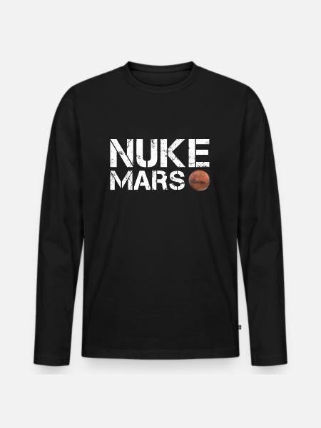 Nuke Mars - Men's Premium Organic Long Sleeve Shirt - black
