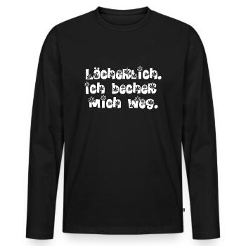 Party feiern Festival bechern saufen Alkohol - Männer Premium Bio Langarmshirt - Schwarz - Vorne - Nico (187cm)