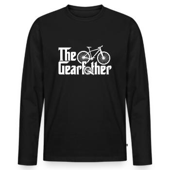 The Gearfather - Lustiges Radfahren - Männer Premium Bio Langarmshirt - Schwarz - Vorne - Nico (187cm)