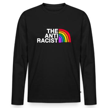 colorful freedom lgbt human rights color antiracist - Men's Premium Organic Long Sleeve Shirt - black - Front - Nico (187cm)
