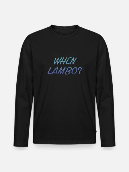 WHEN LAMBO ICE - Men's Premium Organic Long Sleeve Shirt - black