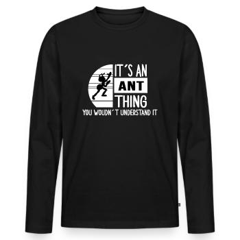 Ant colony ant "ant-thing" ant state - Men's Premium Organic Long Sleeve Shirt - black - Front - Nico (187cm)
