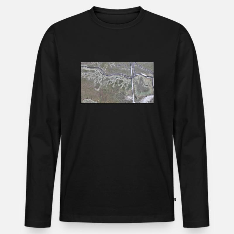Dünen - Sankt Peter Ording - Männer Premium Bio Langarmshirt - Schwarz