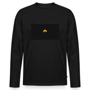 good morning - Männer Premium Bio Langarmshirt - Schwarz - Vorne - Nico (187cm)