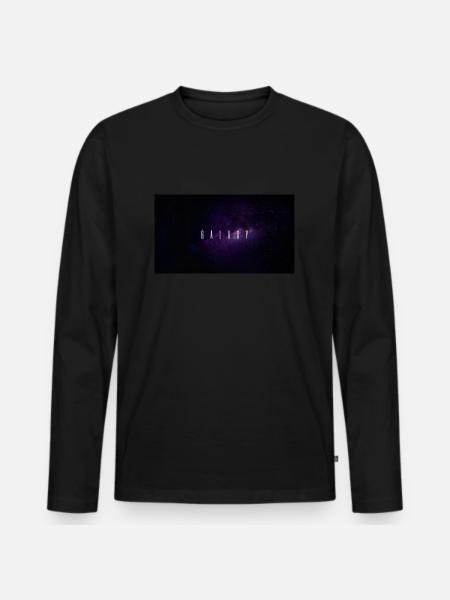 Galaxy - Männer Premium Bio Langarmshirt - Schwarz
