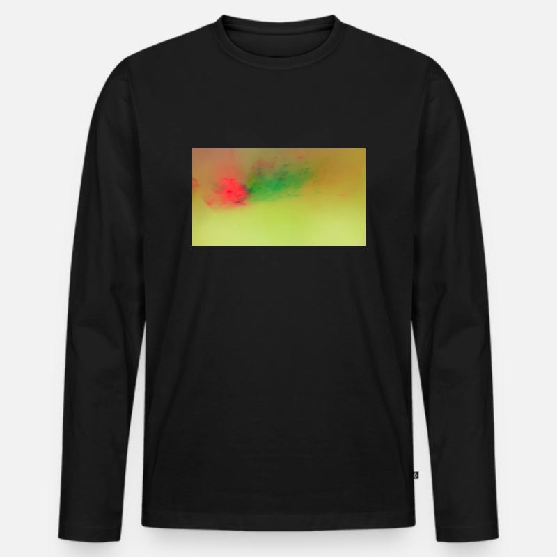 Neon Clouds 28 - Männer Premium Bio Langarmshirt - Schwarz