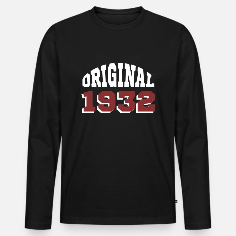 Original 1932 - Männer Premium Bio Langarmshirt - Schwarz