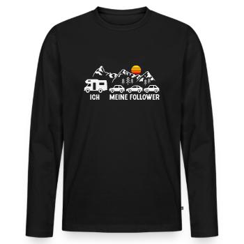 Camping Meine Follower Wohnmobil Camper - Männer Premium Bio Langarmshirt - Schwarz - Vorne - Nico (187cm)