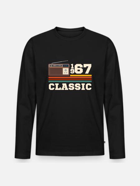 Anniversary 1967 retro classic - Men's Premium Organic Long Sleeve Shirt - black