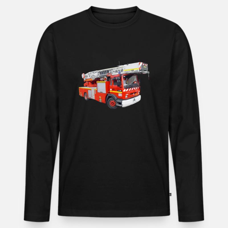 pompier EPA - Männer Premium Bio Langarmshirt - Schwarz