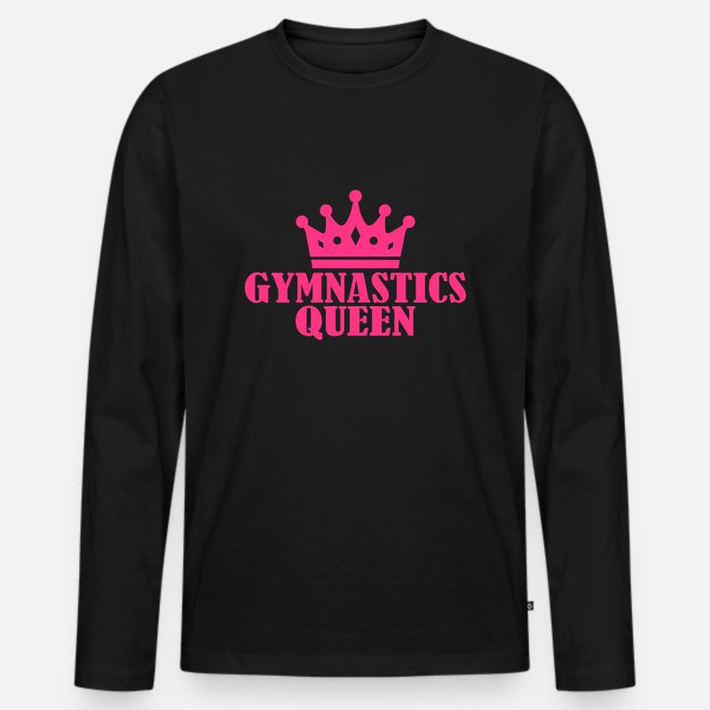 Gymnastics Queen - Männer Premium Bio Langarmshirt - Schwarz