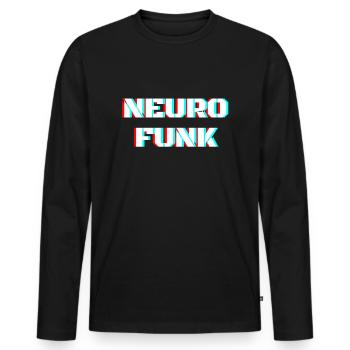 Neurofunk DnB Drum n Bass - Männer Premium Bio Langarmshirt - Schwarz - Vorne - Nico (187cm)