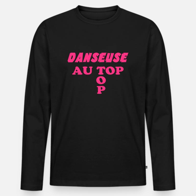 Danseuse au top - Männer Premium Bio Langarmshirt - Schwarz