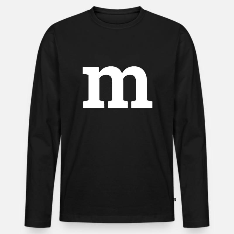 m - Männer Premium Bio Langarmshirt - Schwarz