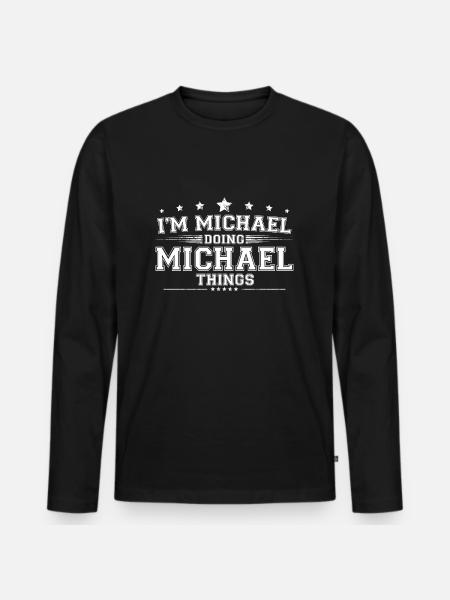 Michael - Men's Premium Organic Long Sleeve Shirt - black