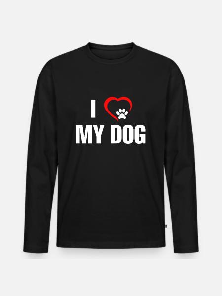 Hund Dog - Männer Premium Bio Langarmshirt - Schwarz