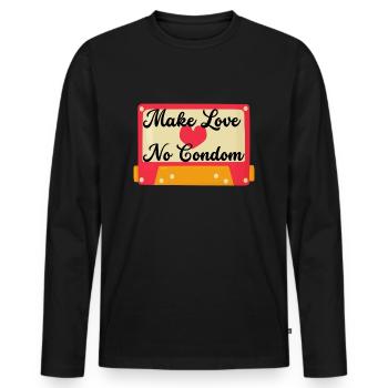 Mixtape of the year - Men's Premium Organic Long Sleeve Shirt - black - Front - Nico (187cm)