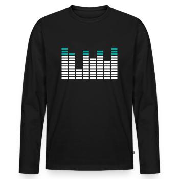 Music Energy Equalizer Beat - Men's Premium Organic Long Sleeve Shirt - black - Front - Nico (187cm)