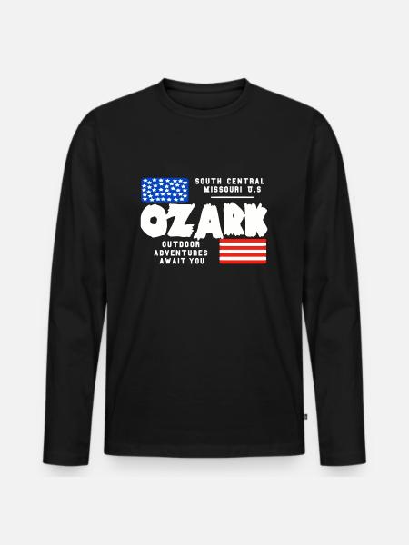 Missouri Ozark - Men's Premium Organic Long Sleeve Shirt - black