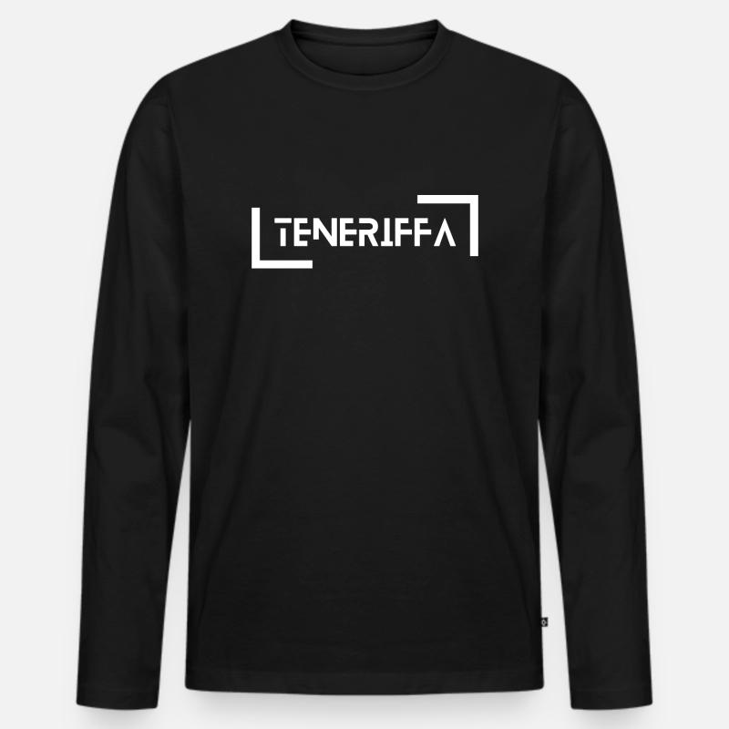 Teneriffa - Männer Premium Bio Langarmshirt - Schwarz